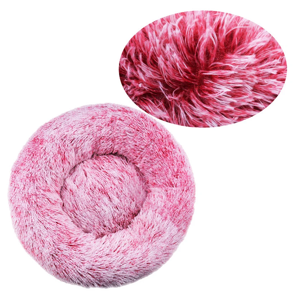 Rond hondenbed Winter warm kattenbed Pluche mand voor hond Wasbaar huisdierbed voor kleine, middelgrote en grote hondenbank Kat