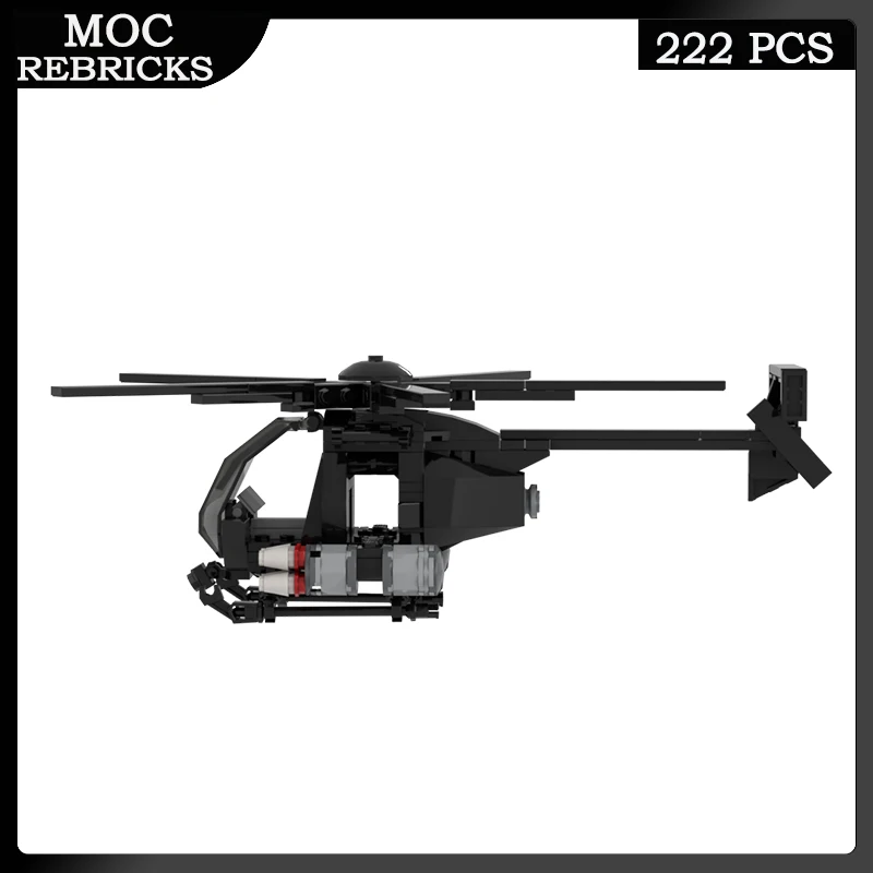 Air Force Series Military Little Bird Helicopters Capable Carrying Soldiers MOC Building Block Brick Toy Boy Birthday Gifts