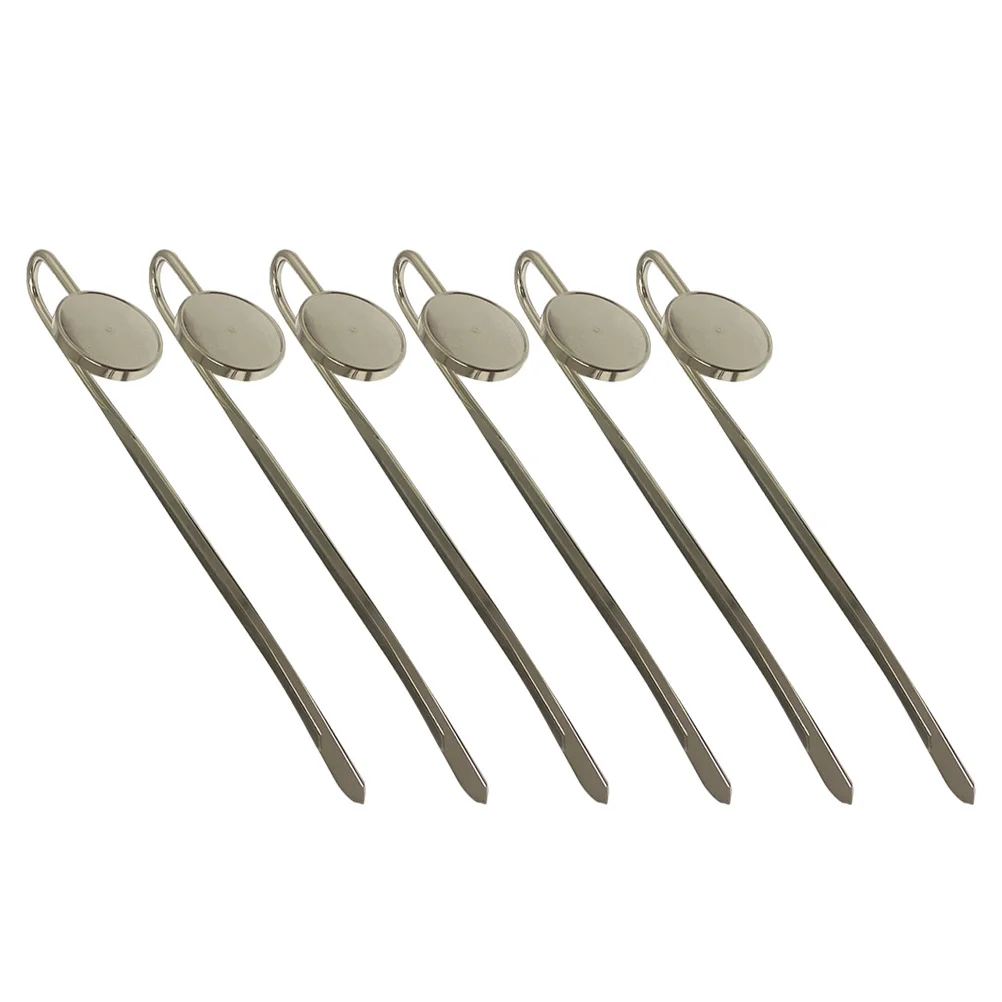

6pcs Metal Hook Bookmarks Laser Engraved Diy For Graduation Anniversary Decorative Reading Accessories Students Men Women