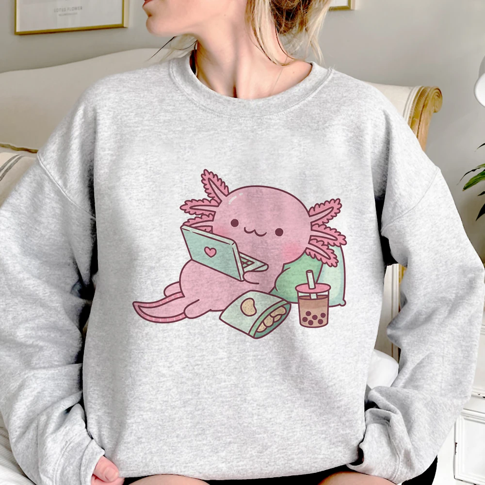 Ajolote Axolotl hoodie harajuku Y2K kawaii comfortable streetwear girl pullover comfortable athleisure funny patterned