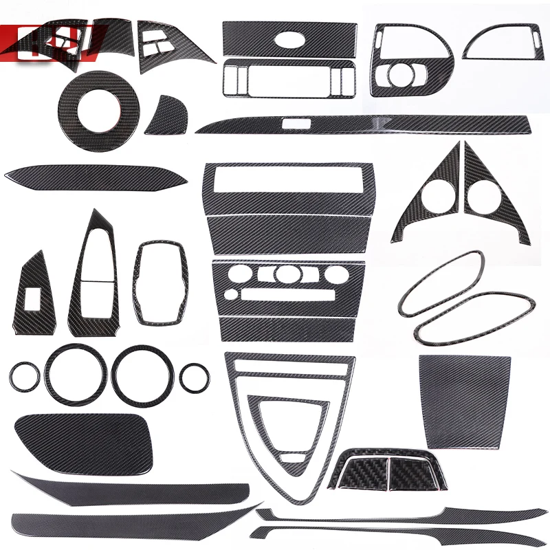 

For BMW 6 Series E63 E64 2004-2010 Soft Carbon Fiber Gear Shift Air Outlet Window Lift Panel Dec Car Interior Accessory Sticker