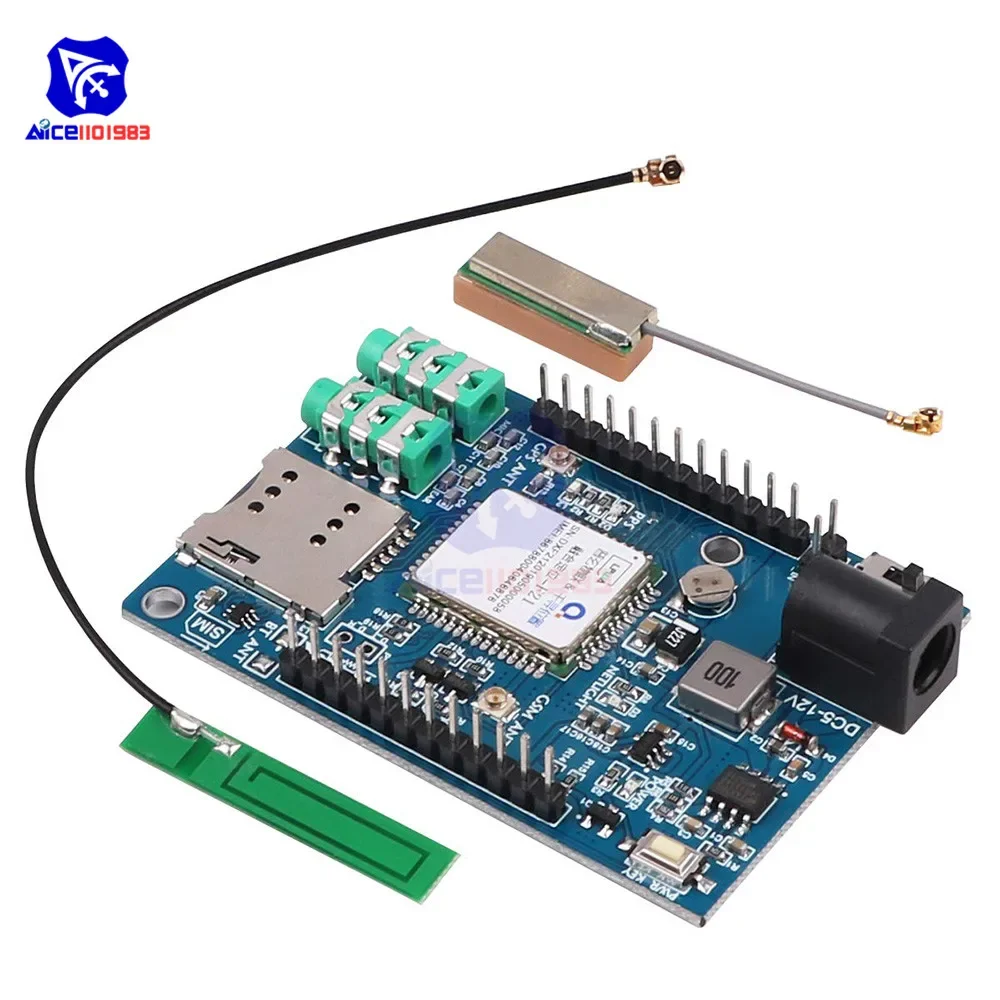 diymore A7 GSM GPRS GPS Module 3 in 1 Quad Band Support Voice SMS w/ Dual IPEX Antenna for Arduino STM32 51 Microcontroller MCU