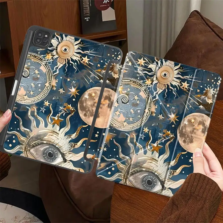Funda Protectora para Tablet iPad Pro 11, 10, 9, 8, 7, 12.9 Pulgadas Pro 2025 Air 4 5 M3 M2 M4 11 Pulgadas Mini 6 7 Art Planet