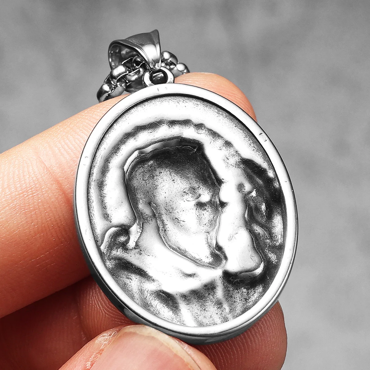 Katolicki Padre Pio Potężny Amulet Ze Stali Nierdzewnej Mężczyźni Naszyjnik Wisiorek Łańcuch Vintage Cool Dla Kobiet Biżuteria Prezenty Hurtownia