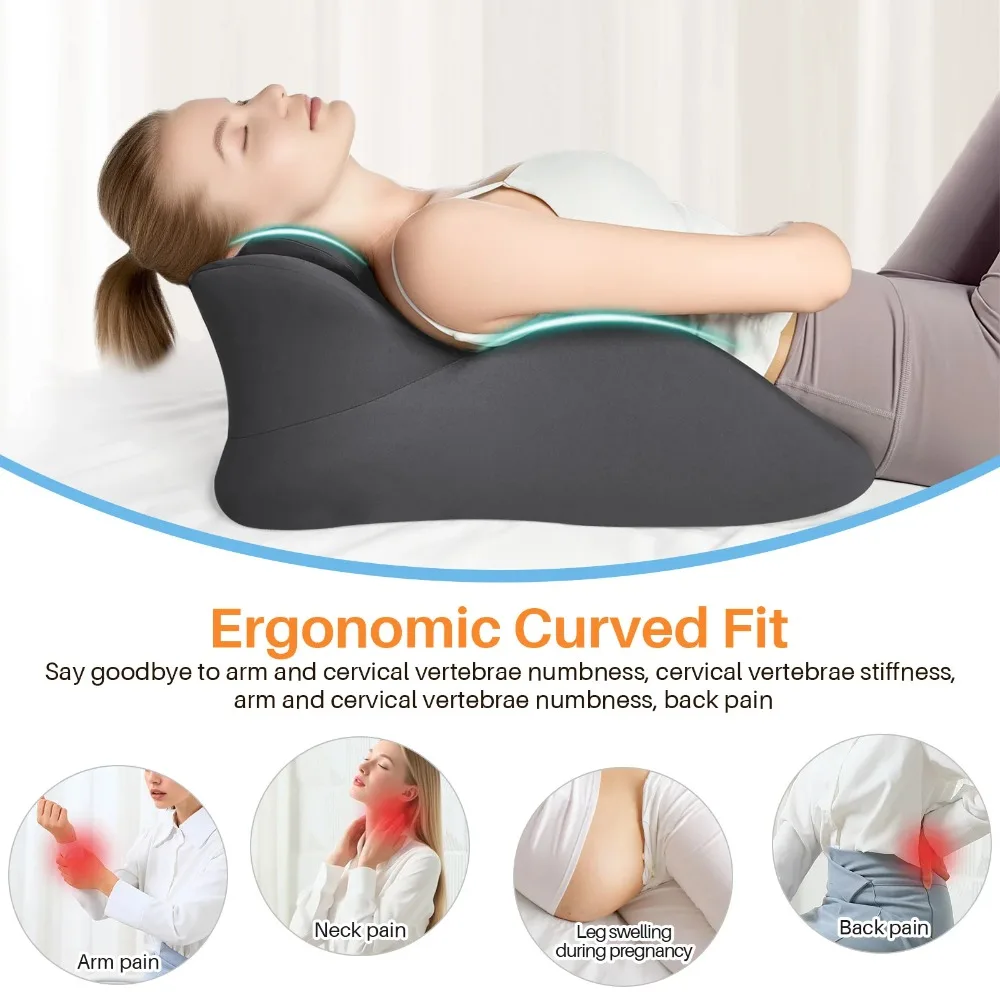 

1Set Memory Foam Ergonomic Prone Pillow Multi-Positional Wedge Pillow WithRemovable Cover Couple Bed Pillow Massage Bed