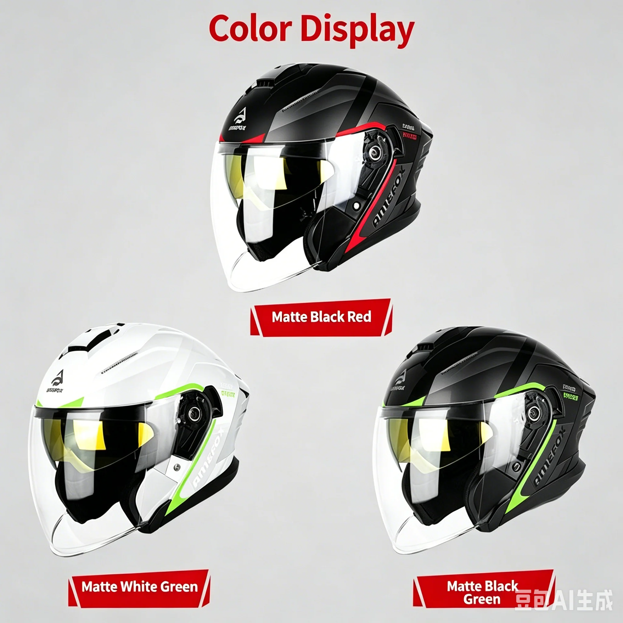 Новейший мотошлем 3/4 открытог – обзор и цена Flip Up Helmet Dual Visor
