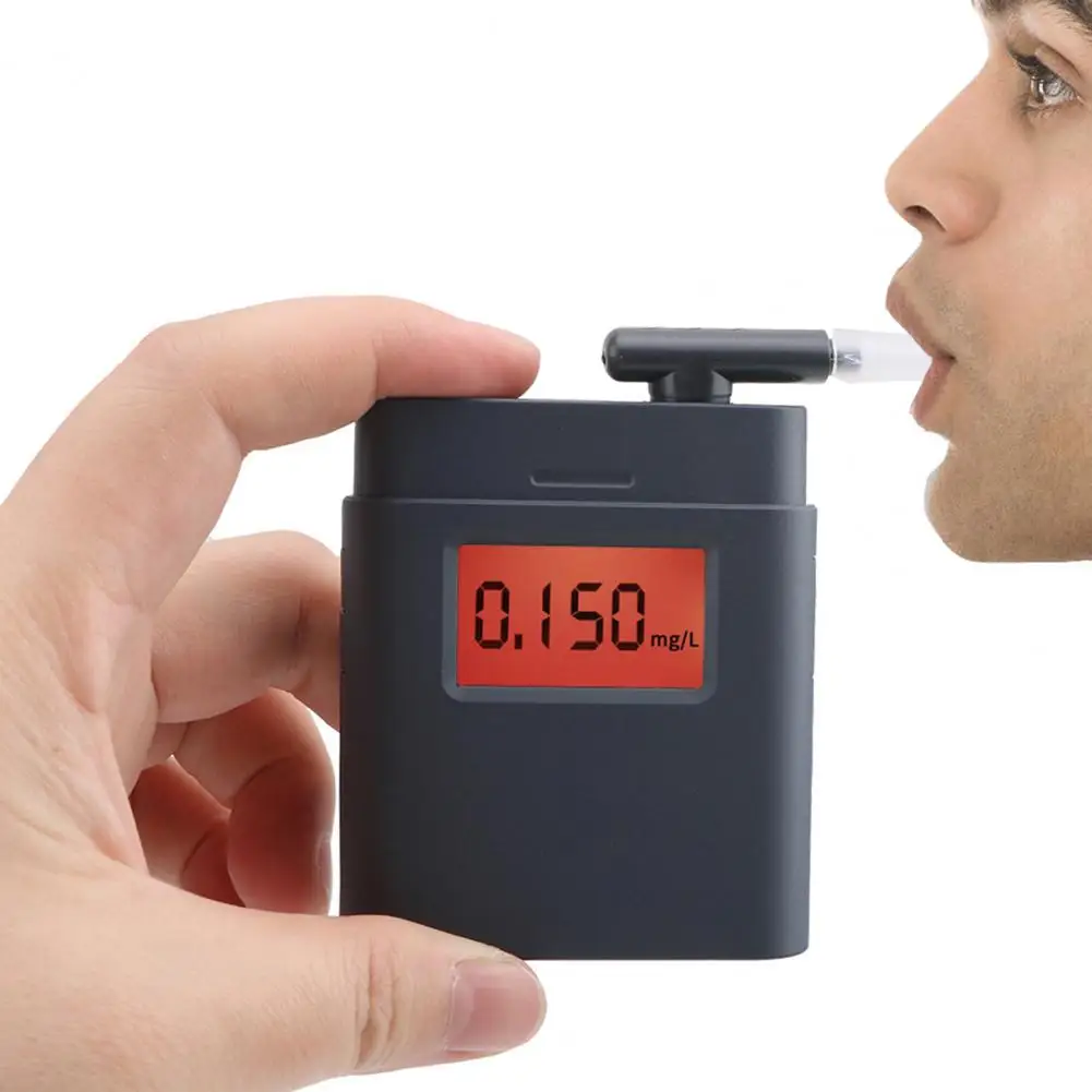 Breathalyzer 1 Set Practical Sensitive Sanitary  Anti-interference Alcohol Tester Breathalyzer for Transportation