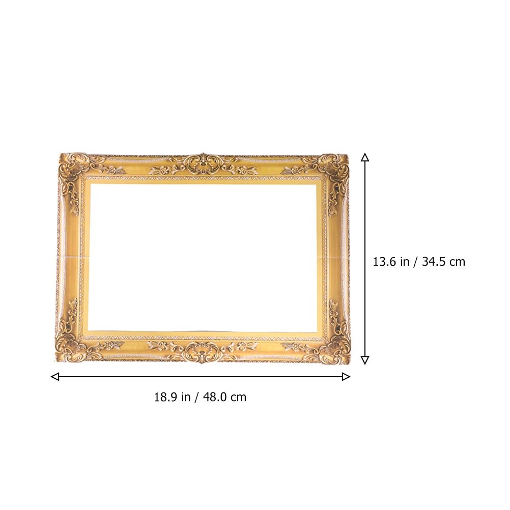 

5 Pcs Various Golden Photo Frame Props Bride Birthday Party Booth Paper Photography