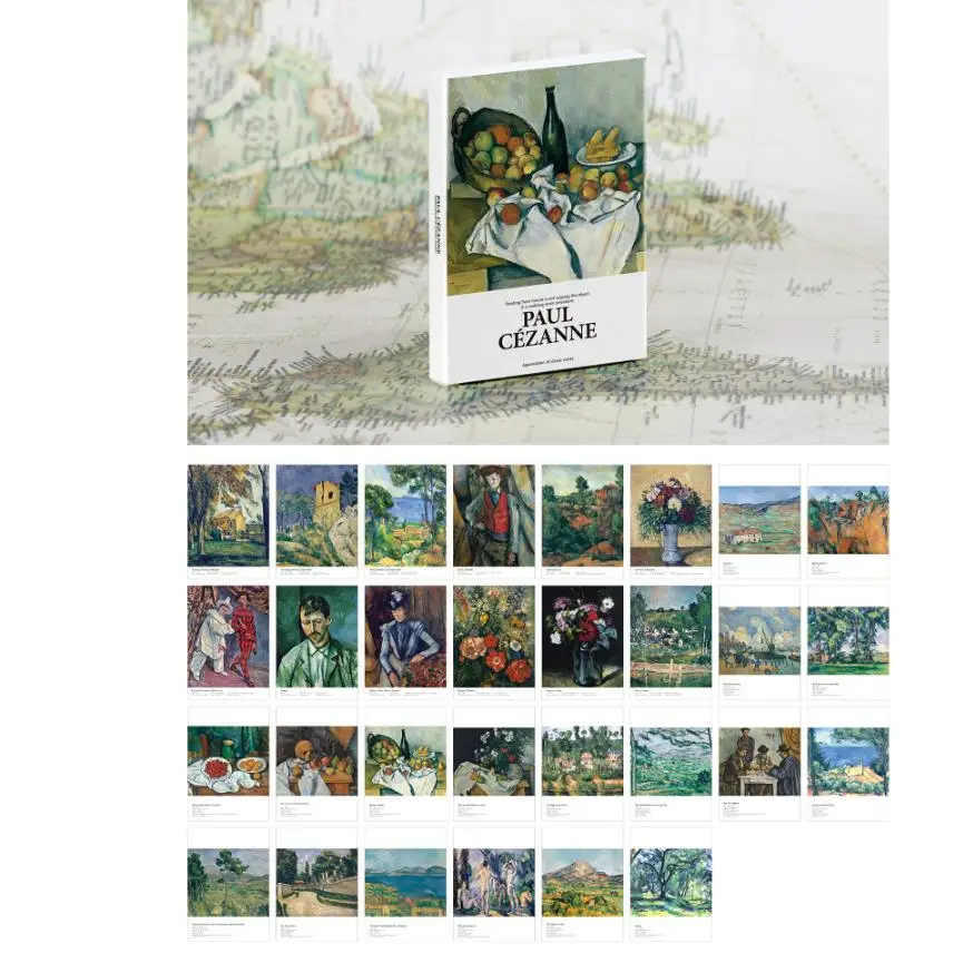 30PCS Paul Cezanne Painting Series Postcard Set - INS Style Greeting Cards DIY Journal Decoration Student Gift Stationery