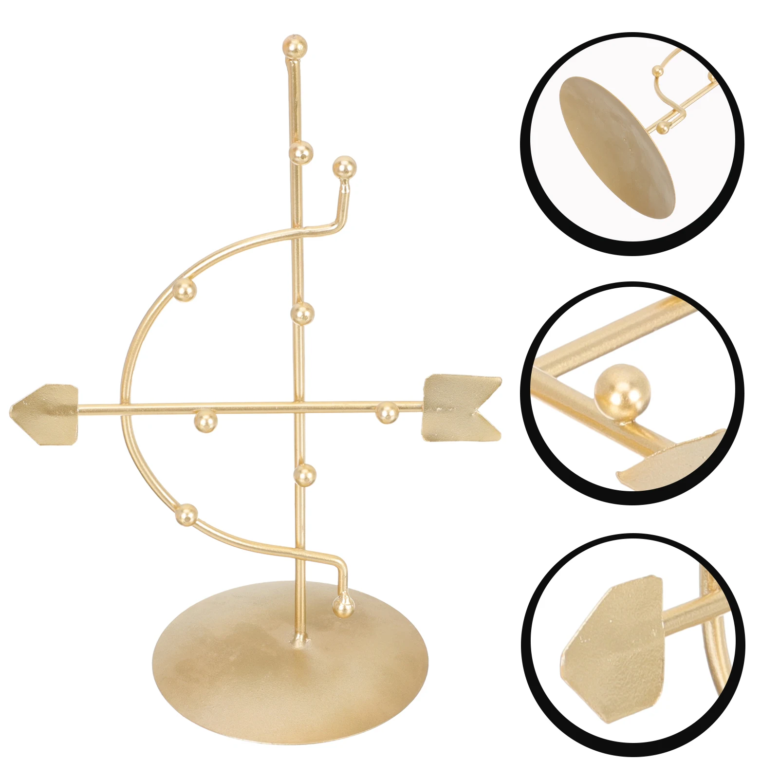 

Gold Jewelry Storage Rack Necklace Display Stand Earrings Decorative Miss Holder