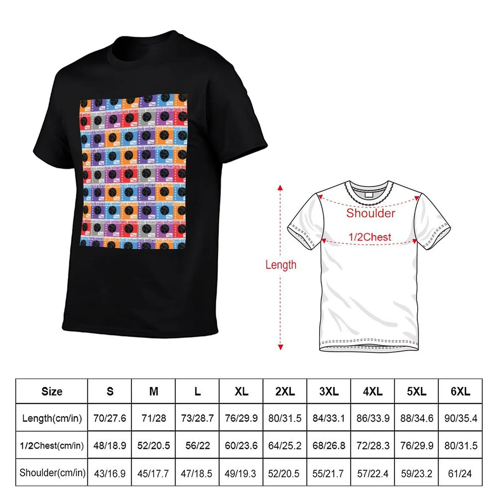 Tamla Motown Coloured Record Design T-Shirt shirts graphic sublime oversized t shirt sports fans mens clothes