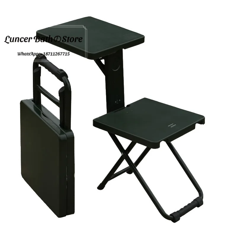 Camping Outdoor Folding Chair Multifunctional Folding Stool Outdoor Maza Portable Individual Soldier Learning Chair Writing