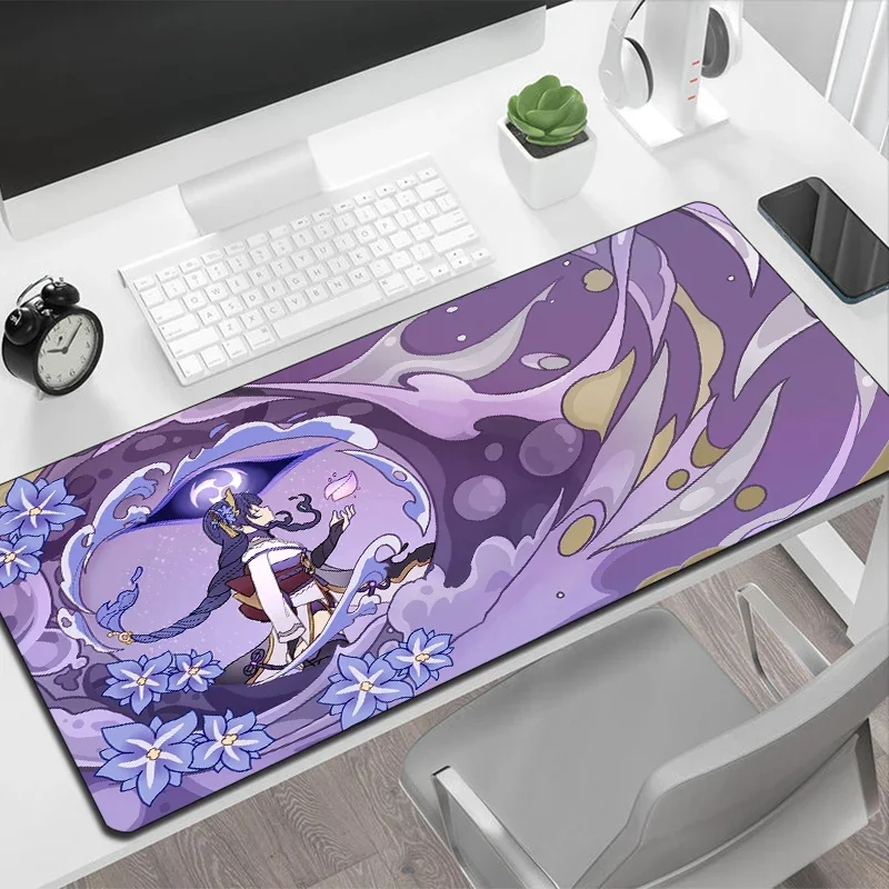 Genshin Impacto Grande Anime Mouse Pad Mousepad Gamer Коврик Для Мыши Tapete De Rato Deskmat Tapete De Borracha Gaming Laptop Pc acessórios xxl