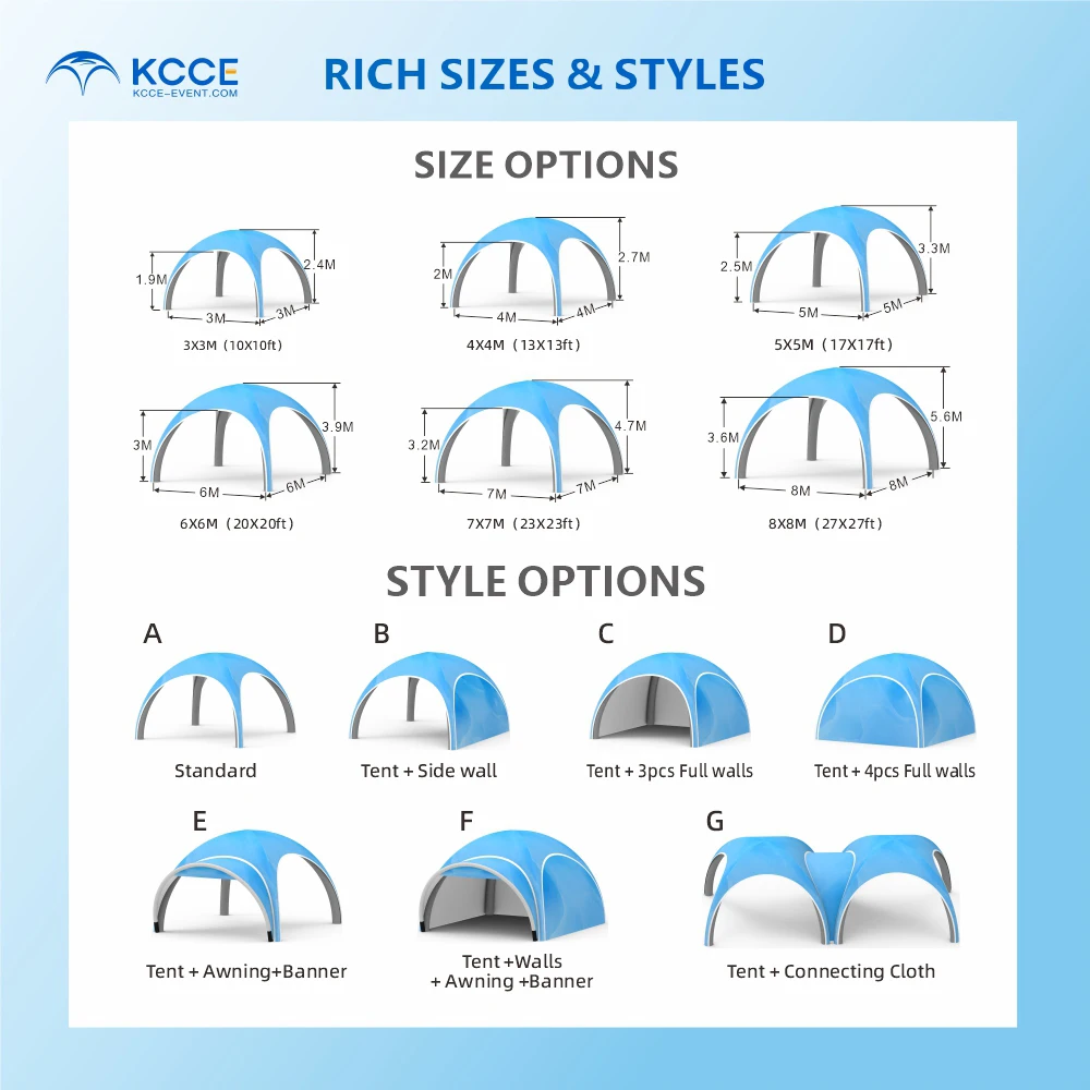 مخصص 4x4 10x10 معرض الأحداث الرياضية مقاوم للماء تفجير نفخ قبة سرادق الظل خيمة البلاستيكية في الهواء الطلق نفخ الخيام للمناسبات #4