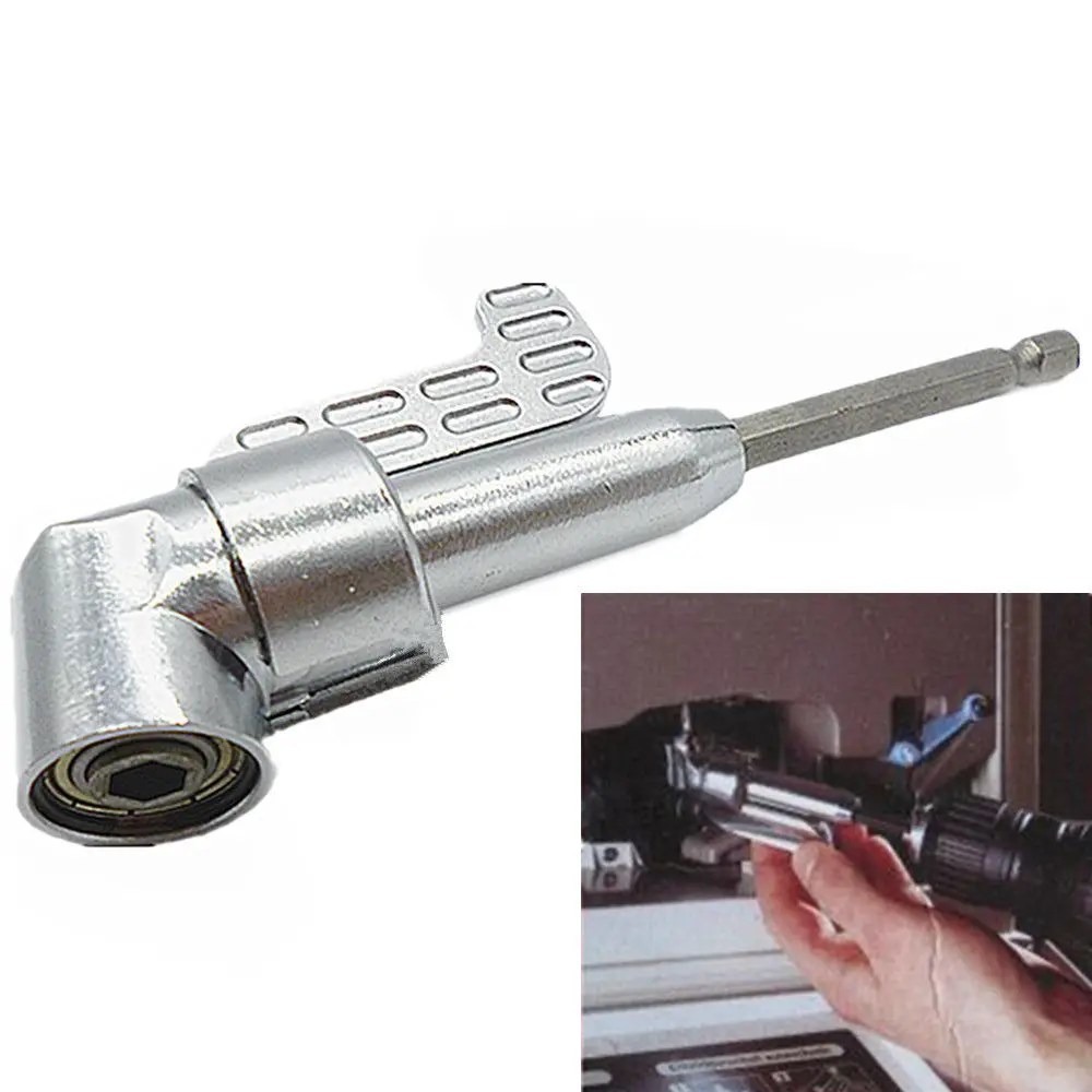 Binoax broca de ângulo magnético 1/4 ", adaptador de chave de fenda 360 graus ajustável polegar flange fora de conjunto cabeça de energia broca