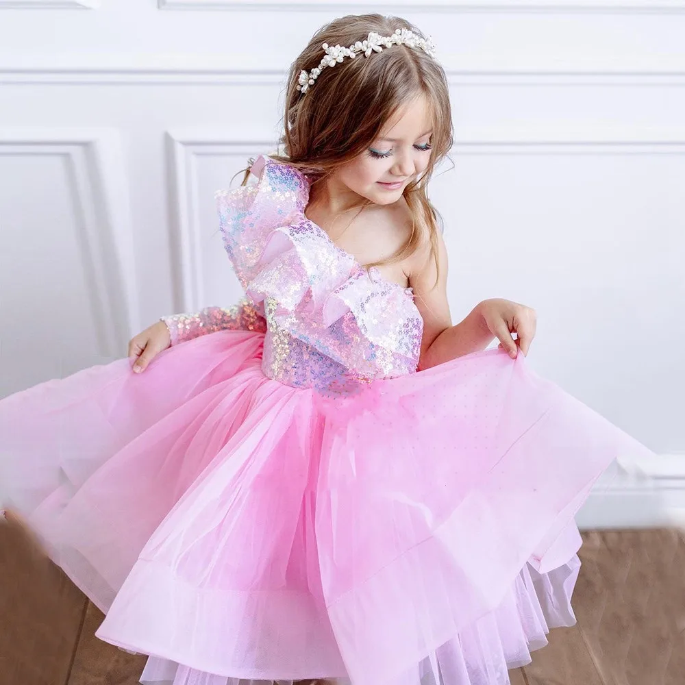 

Puffy Tulle Girls Dresses Fluffy Skirt Wedding Party Gowns for Princess Girl Pageant Birthday Dress Photoshoot Kid Size 1-14Y