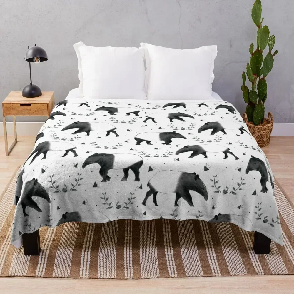

Malayan Tapir Throw Blanket Luxury For Sofa Thin Bed Fashionable blankets and throws Blankets