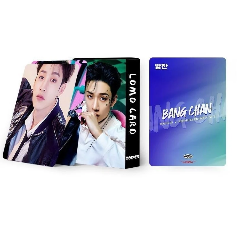 LOMOカード30枚入りボックスセット、両面印刷の小型カード、高画質フォトカード、韓国ポップボーイズバンドのファンへのギフトに