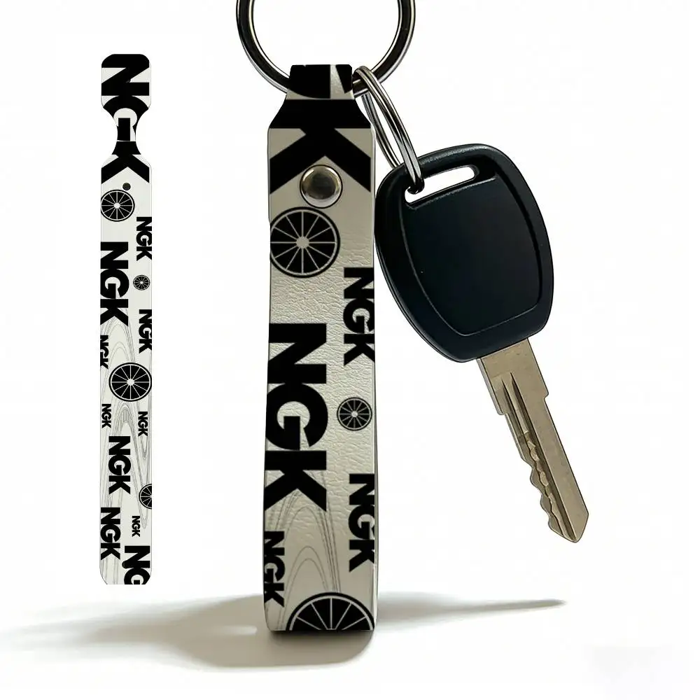 

Брелок для мотоцикла из искусственной кожи Ngk, универсальный держатель для ключей для мотоциклистов, подарок для мужчин