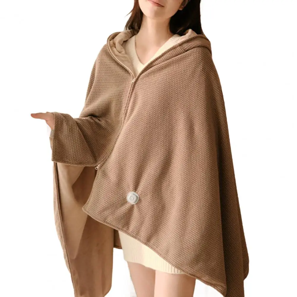 

Battery-powered Blanket Usb-powered Electric Blanket Shawl Wraps for Women Winter Scarf with Zipper Closure Quick for Travel