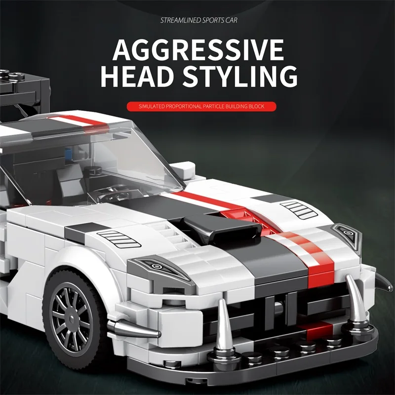379PCS City Racing Car Model Building Blocks Sport Vehicle Model Bricks Desktop Ornaments Kids Educational Toys Holiday Gifts