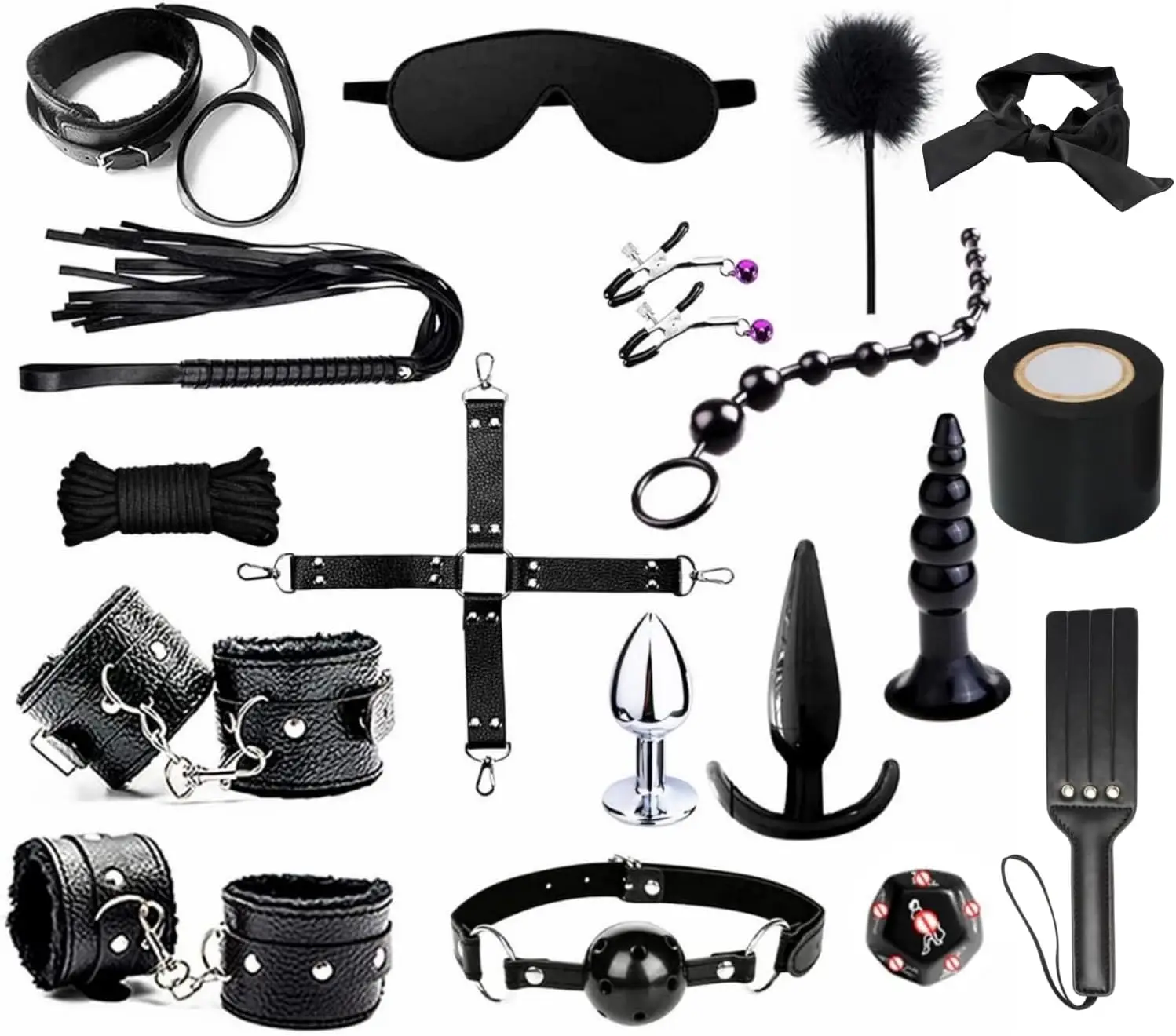 

Sex Toys Bondage BDSM Kit Restraints Set Fetish Bed Restraints Kits for Beginners SM Adult Games 18Pcs