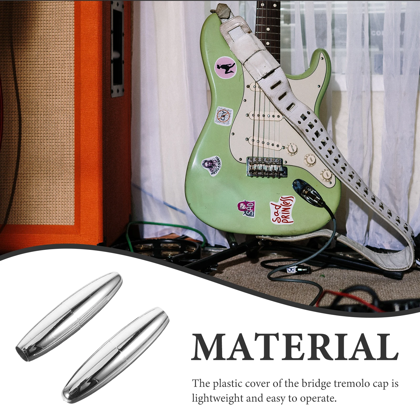 

2Pcs Whammy Bar Cover Tremolo Bar Tip Plastic Arm Cap for Electric Guitar 5mm Tremolo Bridge Arm Cap Guitar Accessory