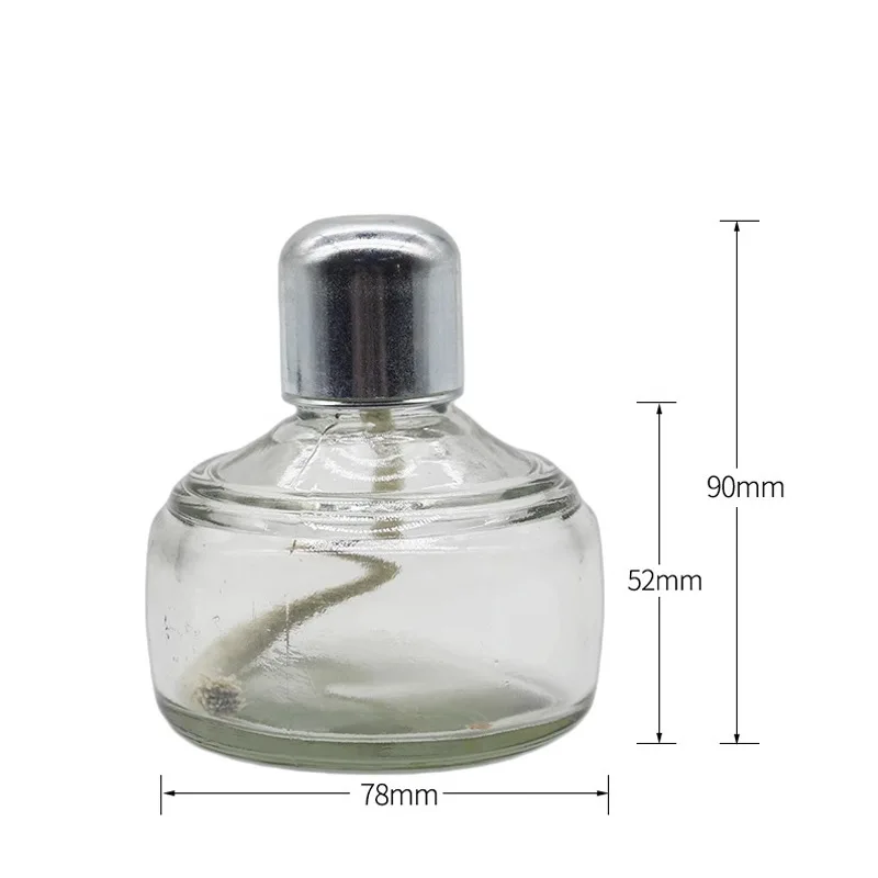 Professional Alcohol Lamp Laboratory Use Thickened Glass Alcohol Lamp Heating and Disinfection with Metal Cover Best Tool s