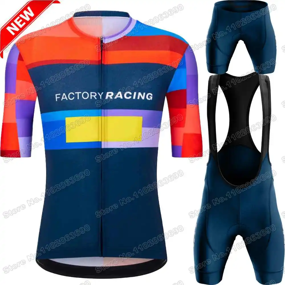 2025 Cross Country Team Cycling Jersey Set World Champion Cycling Clothing Men Short Sleeve Kit Road Bike Shirt Suit Bib Shorts