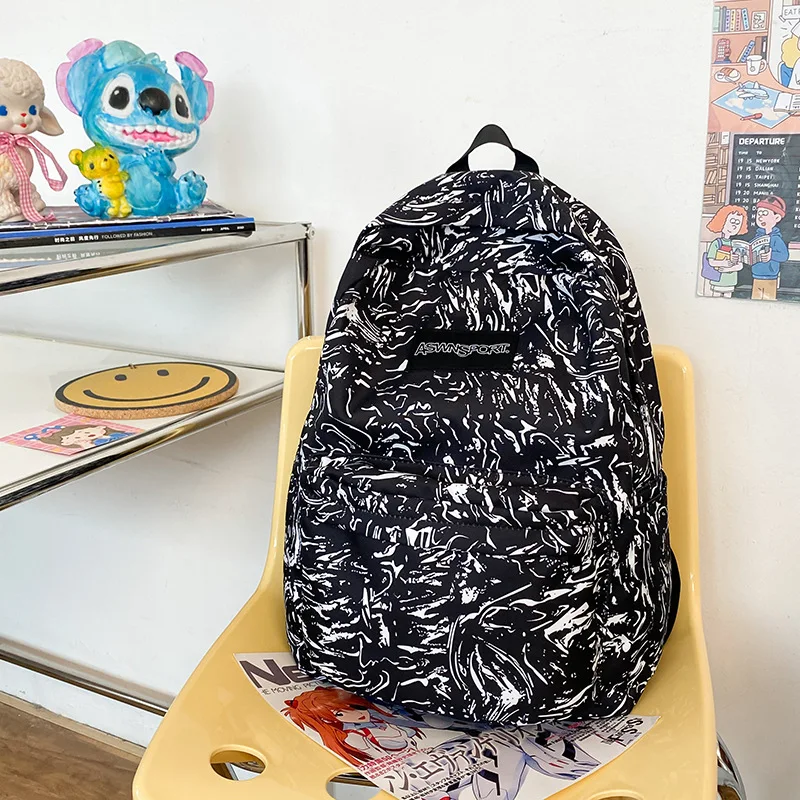 

Корейский дизайн, школьная сумка большой вместимости с несколькими отделениями, повседневная модная простая универсальная трендовая сумка на плечо