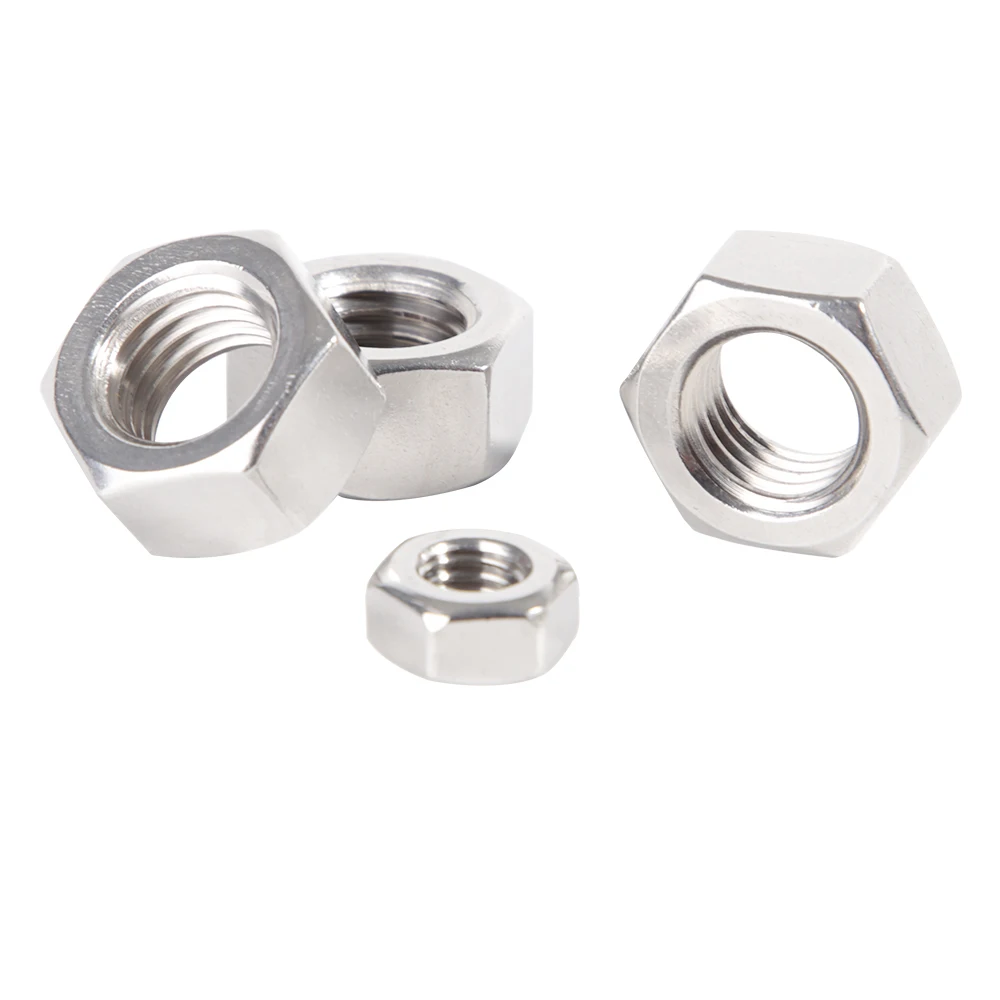 Hot Sale 316 Stainless Steel Hex Nut Screw Bolts DIN934 M3 M4 M5 M6 M8 M10 M12 A4 Metric Threaded Hexagonal Metal Fasteners Nuts