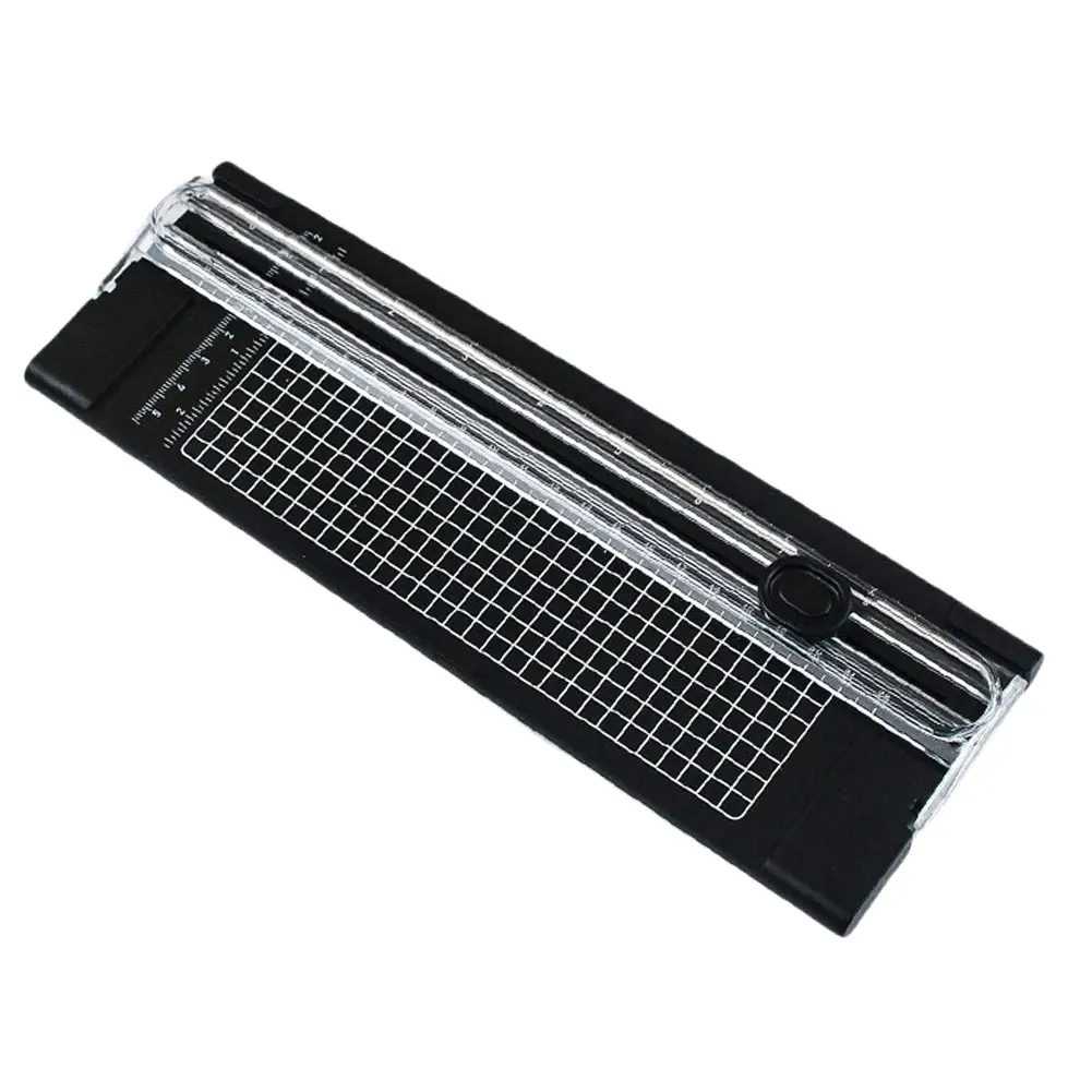 قاطع ورق القطع ثنائي الاتجاه مقاس A4 مع مسطرة قابلة للسحب، ماكينة قص القصاصات خفيفة الوزن، أدوات مكتبية منزلية للمدرسة