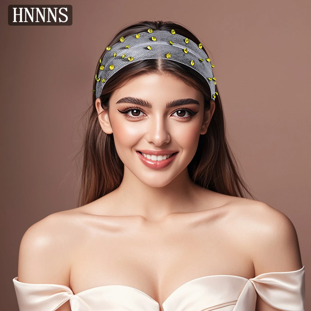 

TOPQUEEN Minimally Hollowed Out Lace Rhinestone Bridal Headband Handmade Weddings Daily Banquets Parties Women's Headwea YXA03