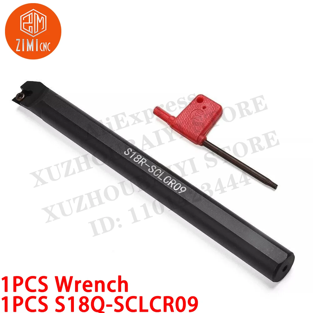 

1PCS S18Q-SCLCR09 Internal LatheTurning Tool Holder inner hole for CCMT09T304 BP15TF Carbide Inserts CNC tool metal cutting tool