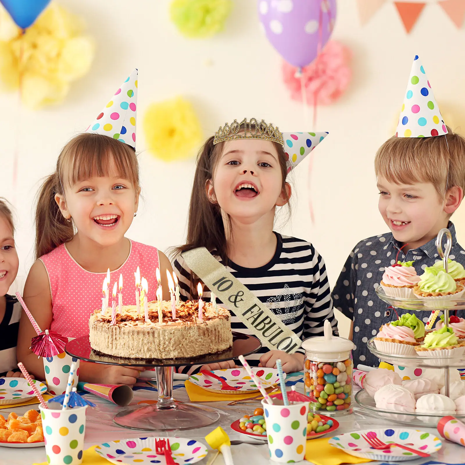 

Набор: гребень для волос со стразами в виде короны и пояс для дня рождения, изысканный атласный пояс с кристаллами для женщин, для празднования дня рождения