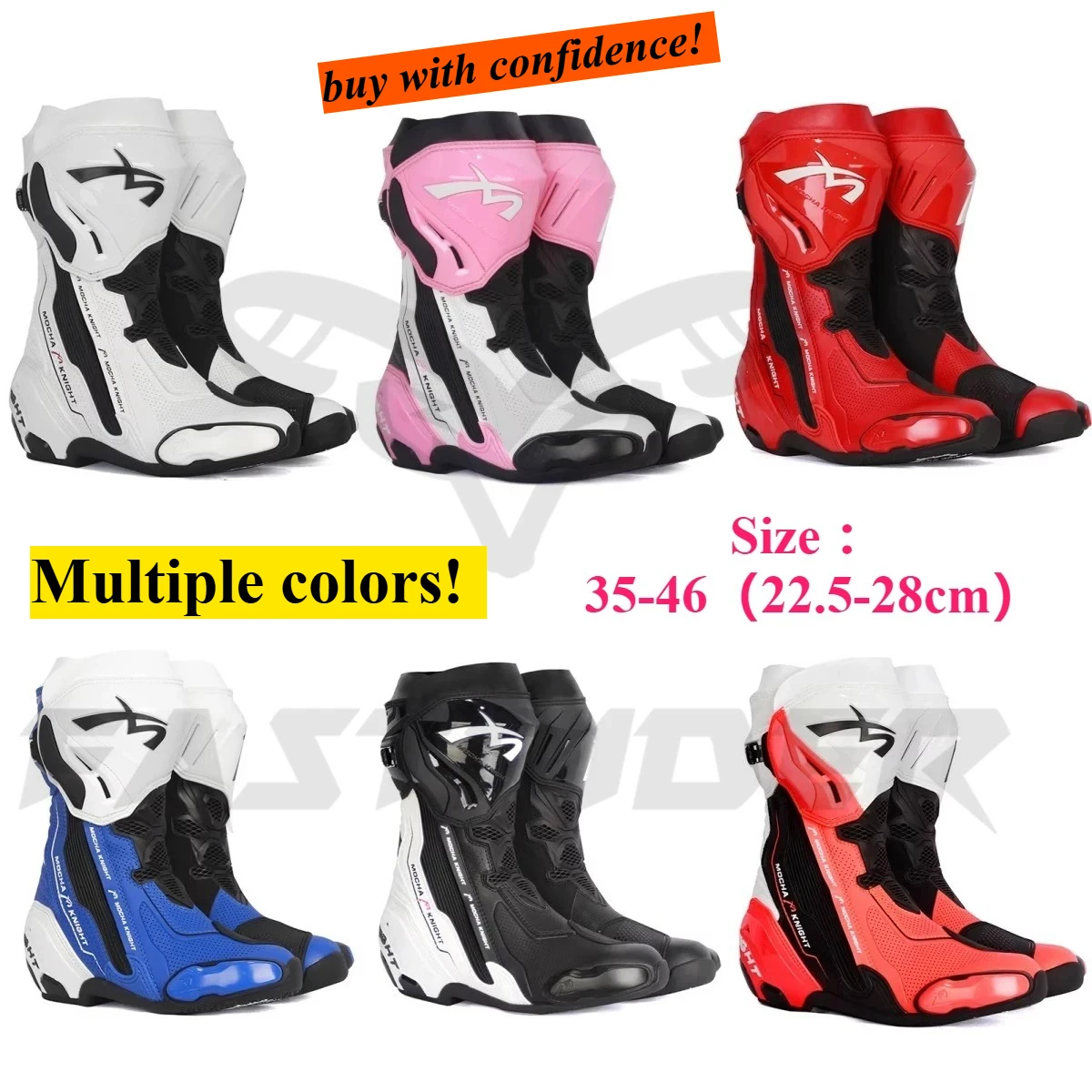 Motorcycle Track Riding Boots CE Certification Professional Racing Botas BENKIA Supertech Boots High Quality