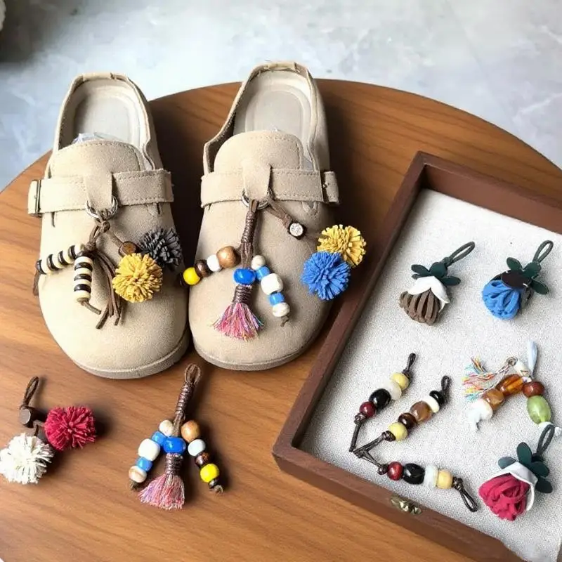 

Tassel Pendant Shoe Charms Leather Flower Ball Shoelace Buckle Shoes Flower Sports Shoelace Decoration Buckle Shoes Accessories