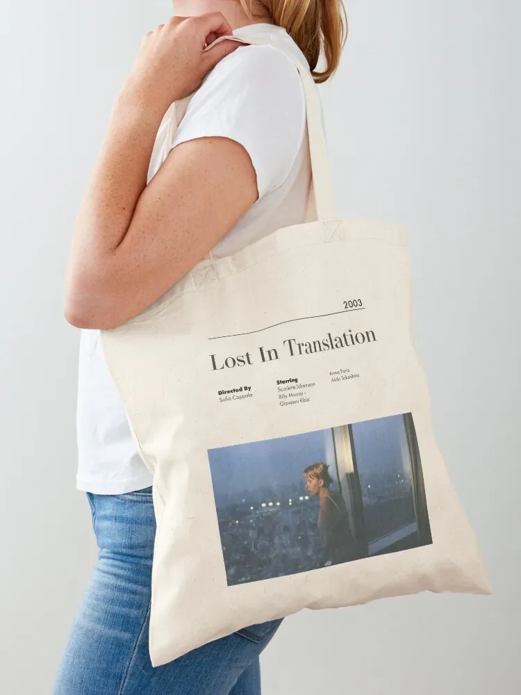 Lost In Translation Alternative Minimalist Movie Poster Sofia Coppola Tote Bag shopper bag woman reusable shopping bag