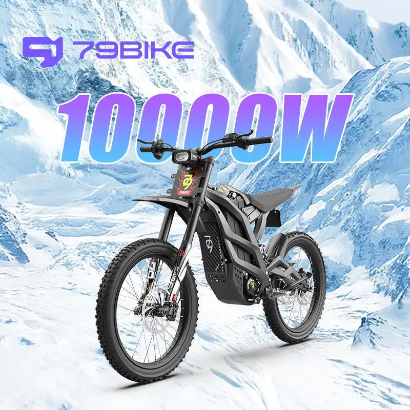 2024 Off Road Ebike 8000w 72v Mid drive Electric Bicycle Hybrid 35Ah Aluminum Electric Dirt Bike E Motorbike