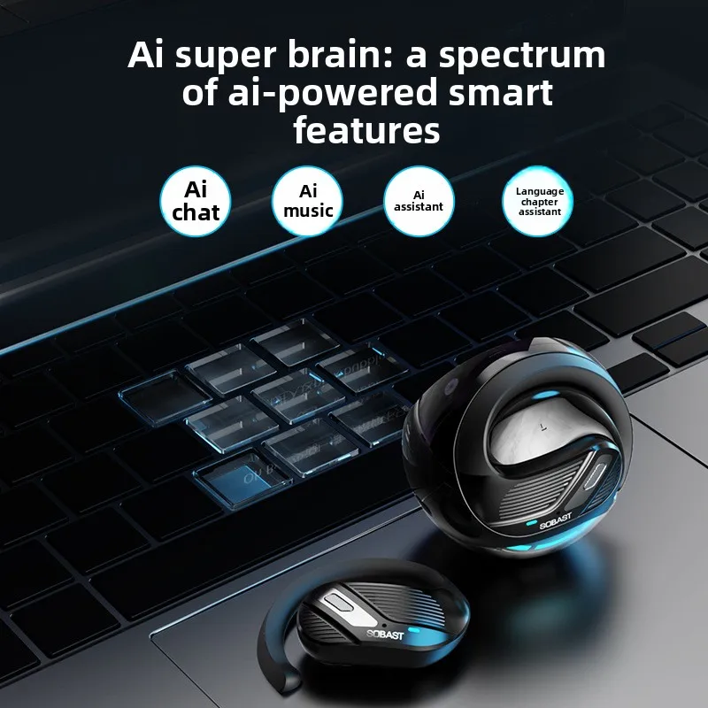 Popular ST T26AI 2026 New Mini Coconut Smart Wireless Bluetooth Translating Headset Comfortable No Pain When Wearing