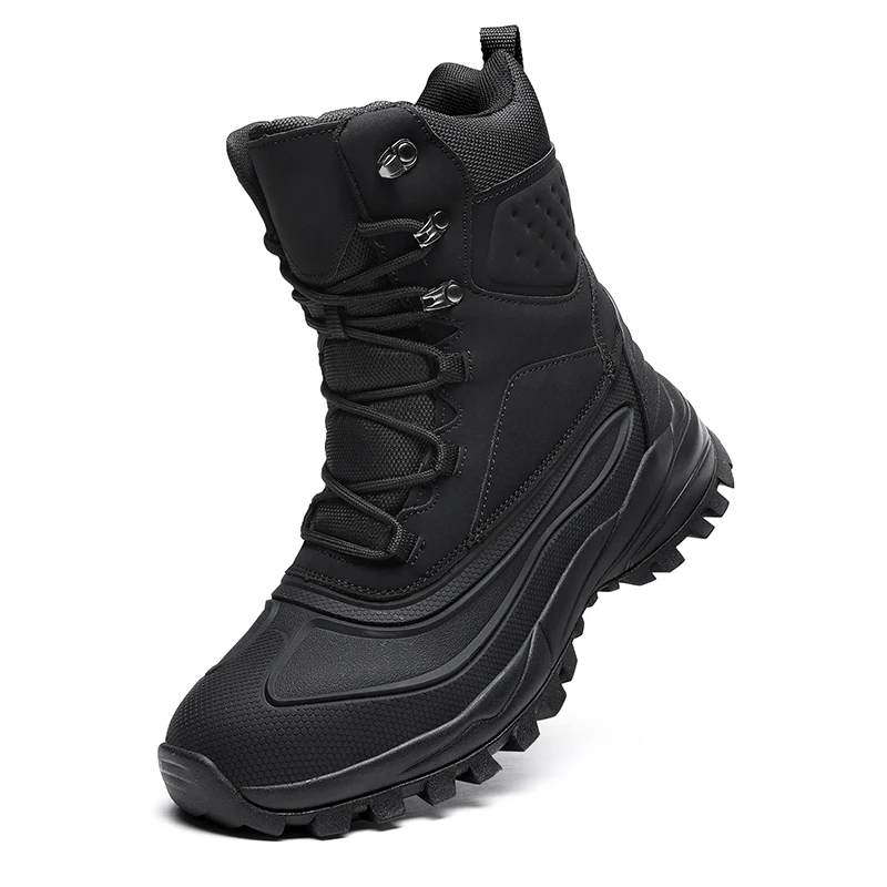 Winter fleece warm outdoor men's hiking boots and snow boots