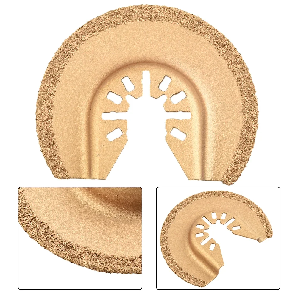 2/1pcs 64mm Quick Change Oscillating Multi Tool Saw Blade 64mm Half Circle Diamond Cutting Disc Multitool For Power Tools