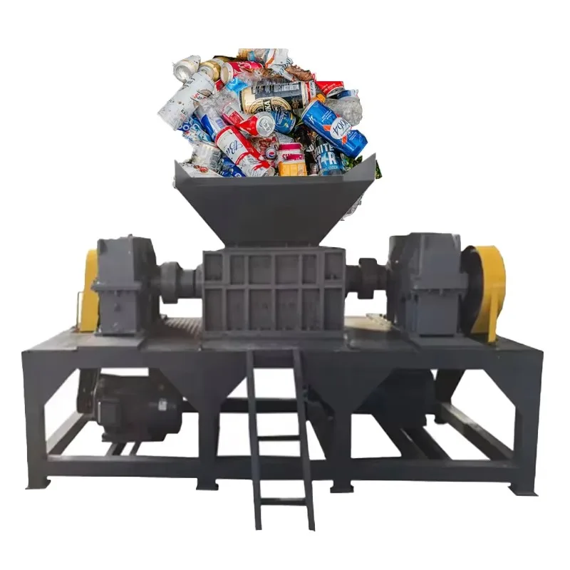 New Double-axis Metal Car Frame Shredder  Paint Bucket Tire Shredder   Domestic Waste Shredder