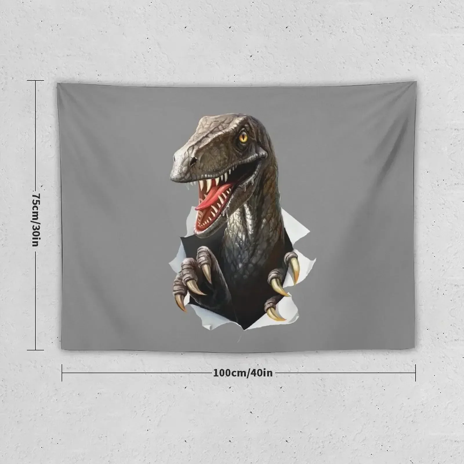 Velociraptor Dinosaur Tapestry Bathroom Decor Funny Cute Decor Wall Hanging Wall Tapestry