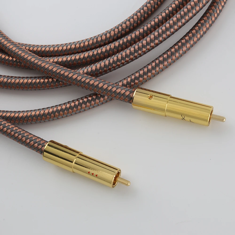 Hifi RCA Cable Accuphase 40th Anniversary Edition RCA Interconnect Audio Cable Gold Plated Plug