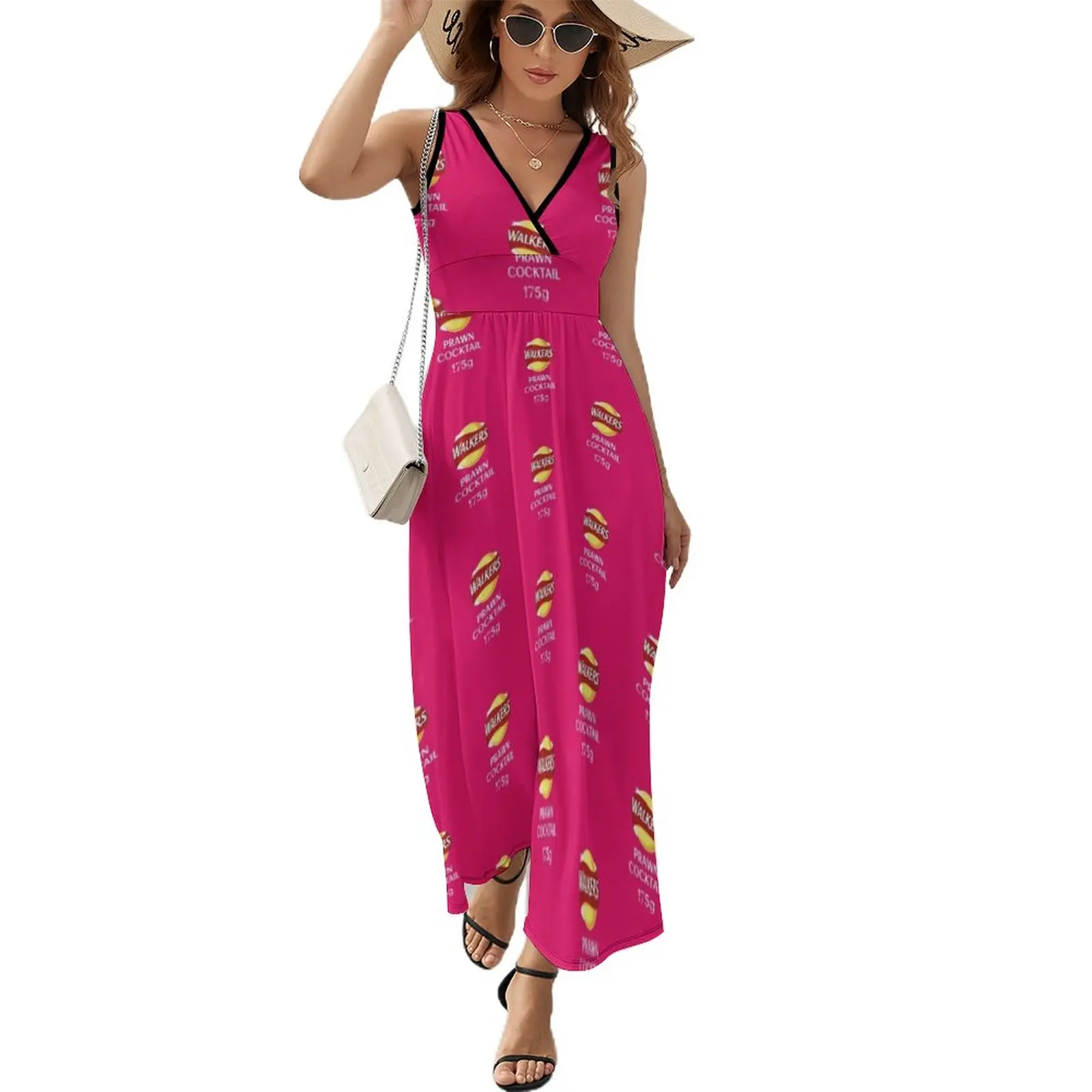 

Walkers Prawn Cocktail Crisps design Sleeveless Dress women's clothing korea stylish summer clothes for women