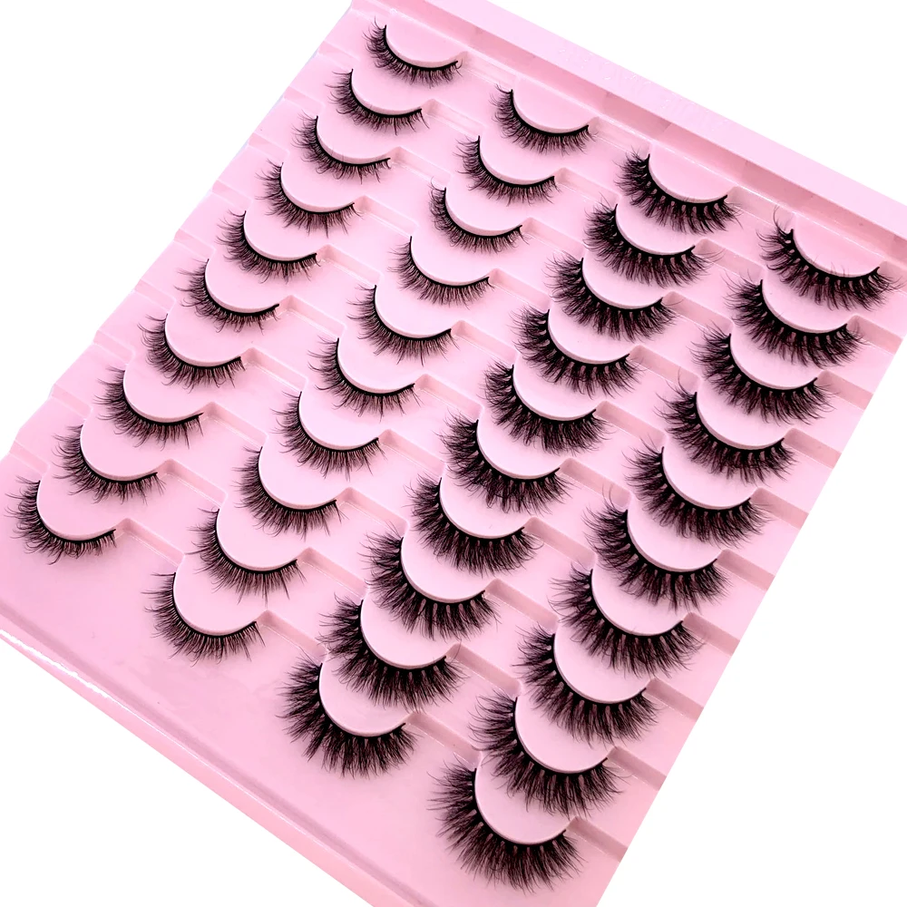 Neu: 20 Paar Natürliche Dicke Künstliche Wimpern, Lange 6D Nerz-Wimpern für Make-up und Wimpernverlängerung – Detail 36