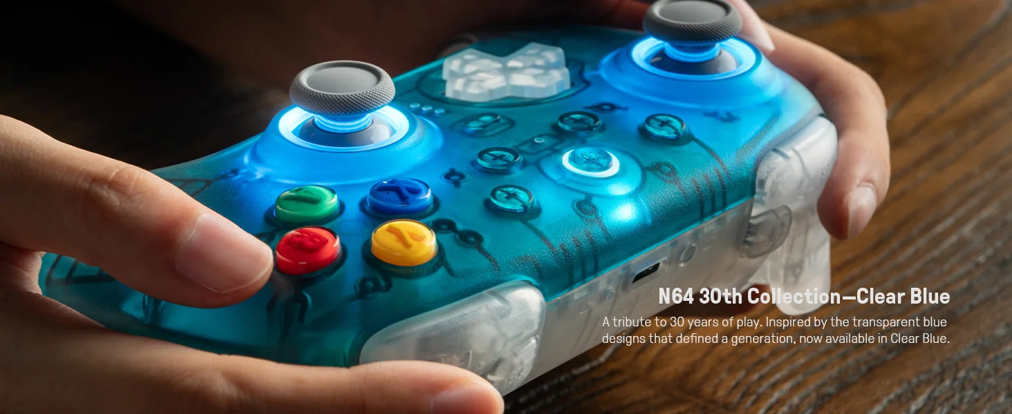 8BitDo Ultimate 2 Kabelloser Controller für Windows PC, Apple, Steam & Android, Gaming-Controller TMR Joysticks 1000Hz Abtastrate – Detail 1