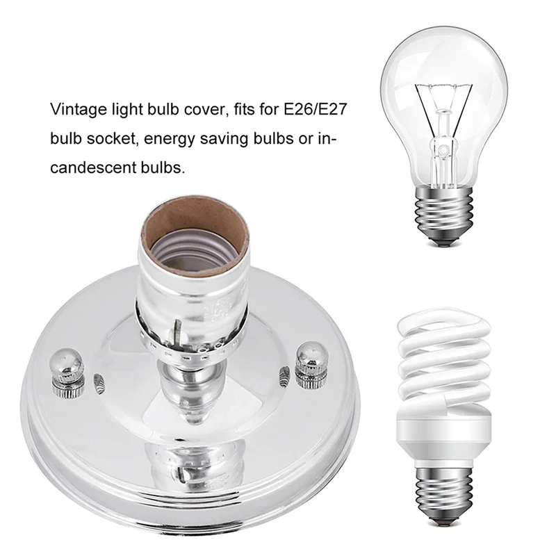 

【Hot-Selling!】E26/E27 Wall Light Base Holder Vintage, Industrial Ceiling Lamp Socket For Pendant Bulb Screw