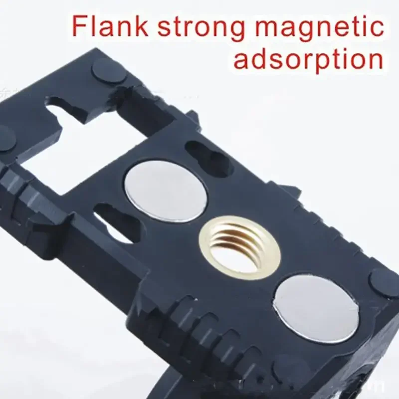 Magnet L-shape Bracket Stand For Laser Level Support 180 Degree Rotating Magnetic Pivoting Base for Wall & Ceiling Mount Bracket